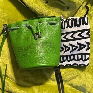 Marc Jacobs Vibrant Green Mini Bucket Bag